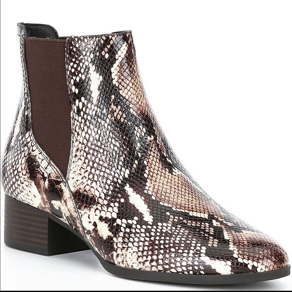 Alex Marie Snakeskin Bootie
